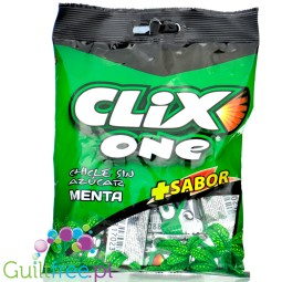 Clix One Chicle sin Azucar, Menta - sugar-free chewing gum, flavor Mint, 20pcs