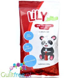 LiLY mini jelly beans without sugar with 10 vitamins in cola flavor