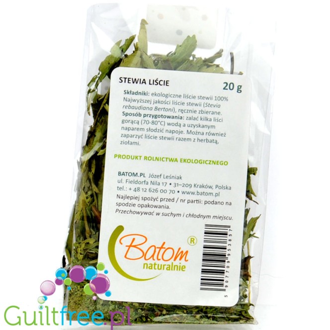 Batom organic stevia 20g - dried stevia leaves