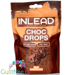 Inlead Choc Drops Milk Chocolate - kropelki mlecznej czekolady bez cukru