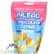 Inlead Chocolate Coins White Chocolate - dropsy białej czekolady z nadzieniem z masła orzechowego bez cukru