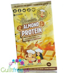 Macro Mike Premium Almond Protein, Carmelised White Choc, 40g - wegańska migdałowa odżywka białkowa