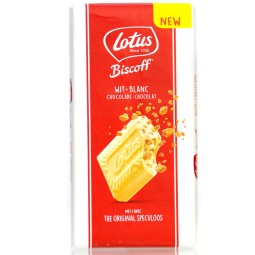 Lotus Crunchy Biscoff White Chocolate (CHEAT MEAL) - white chocolate with pieces of spekulos cookies