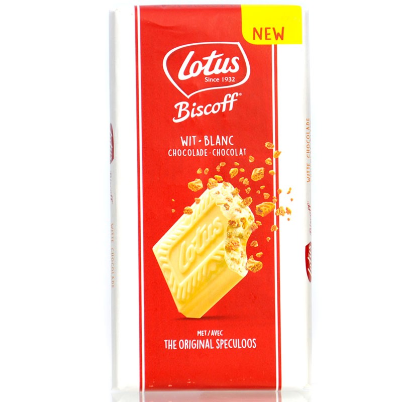 Lotus Crunchy Biscoff White Chocolate (CHEAT MEAL) - biała czekolada z kawałkami ciastek speculos