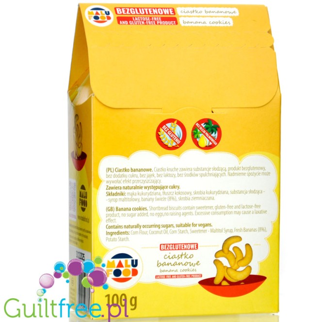 Malu Food Banana Cookies - vegan, gluten-free with no sugar, milk, eggs or raising agents