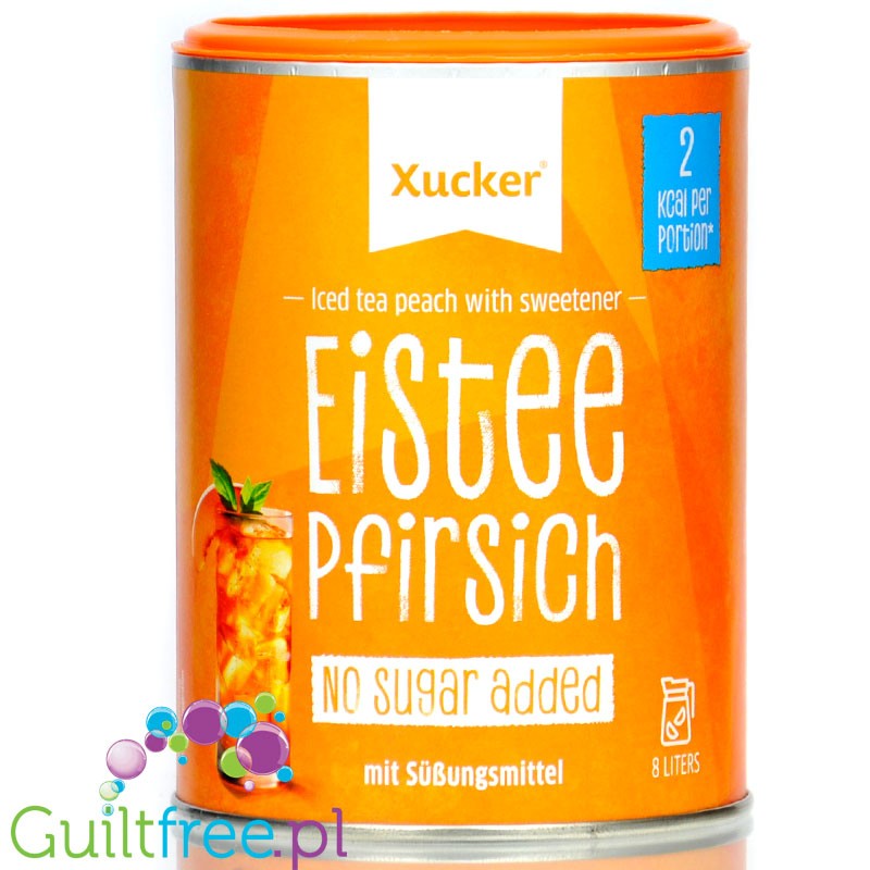 Xucker Iced Tea Peach 1kcal - brzoskwiniowa mrożona herbata instant bez cukru ze stewią i erytrolem na 8L