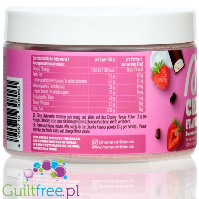 More Nutrition Chunky Flavor Strawberry Yoghurt Split 150g - aromat w proszku a la Yogurette