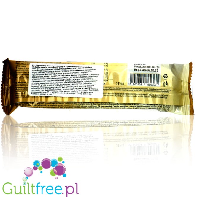 FitSpo Protein Bar Crunchy Chocolate Brownie - sugar free protein bar, 20g protein, Crunchy Chocolate Brownie