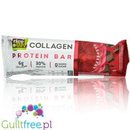 RiceUp Collagen Protein Bar Raspberry - baton proteinowy z kolagenem, Malina & Ciemna Czekolada