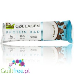 RiceUp Collagen Protein Bar Coconut - baton białkowy z kolagenem bez dodatku cukru, Kokos & Ciemna Czekolada