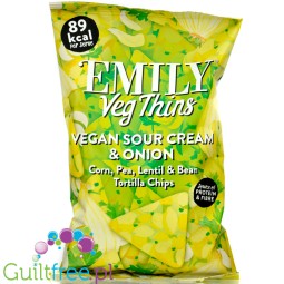 Emily Veg Thins Sour Cream & Onion 85g - vegetable tortilla chips with onion and cream flavor