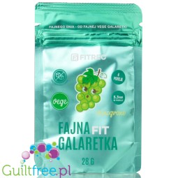 FitRec Fajna Galaretka Vege White Grape, 28g ,vegan sugar-free jelly, 5kcal per serving