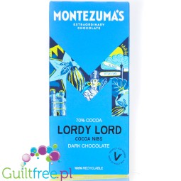 Montezuma's Lordy Lord Cocoa Nibs 70% (CHEAT MEAL) dark chocolate with cocoa beans