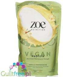 Zoe Nutrition Vegan Protein Vanilla Madagascar - wegańska odżywka proteinowa bez soi i glutenu, 20g białka w 100kcal