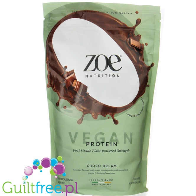 Zoe Nutrition Vegan Protein Choco Dream - wegańska odżywka białkowa bez soi i glutenu, 20g białka & 100kcal