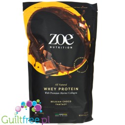 Zoe Nutrition Whey Protein & Marine Collagen, Belgian Chocolate - odżywka białkowa z kolagenem morskim, Belgijska Czekolada