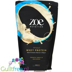 Zoe Nutrition Whey Protein & Marine Collagen, French Vanilla Macaron - protein supplement with marine collagen