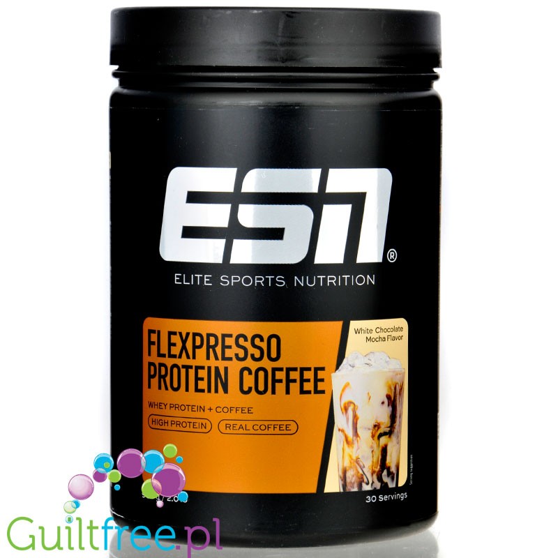 ESN Flexpresso Protein Coffee White Chocolate Mocha 0.9KG - protein coffee 22g of protein