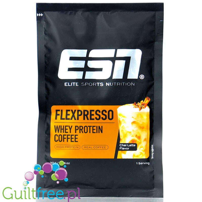 ESN Flexpresso Whey Protein Coffee Chai Latte 30g - spicy protein coffee 22g protein, sachet