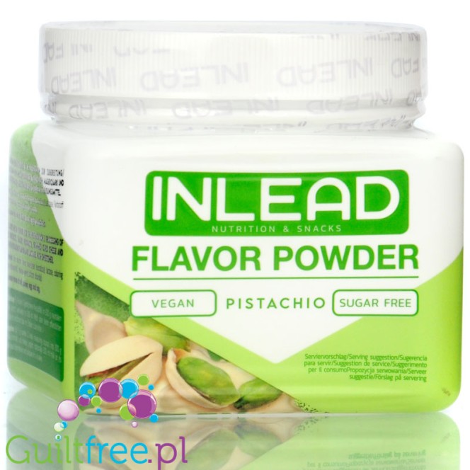 Inlead Flavor Powder Pistachio 250g - błonnikowy aromat słodzący w proszku bez cukru, Pistacja