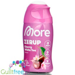 More Nutrition Zerup Cherry White Tea - koncentrat smakowy do wody bez cukru, Biała Herbata z Wiśnią, zero kcal