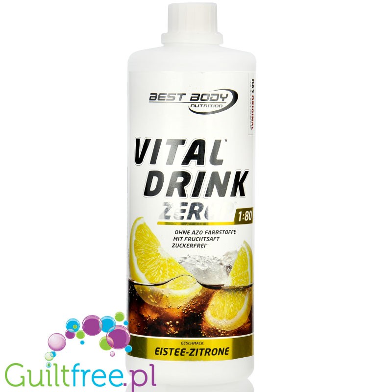 Vital Drink Lemon Ice Tea 1L - koncentrat bez cukru z witaminami z grupy B, smak Mrożona Herbata Cytrynowa