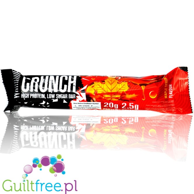 Warrior Crunch Maple Syrup - 20g protein bar with sugar-free maple syrup flavored caramel