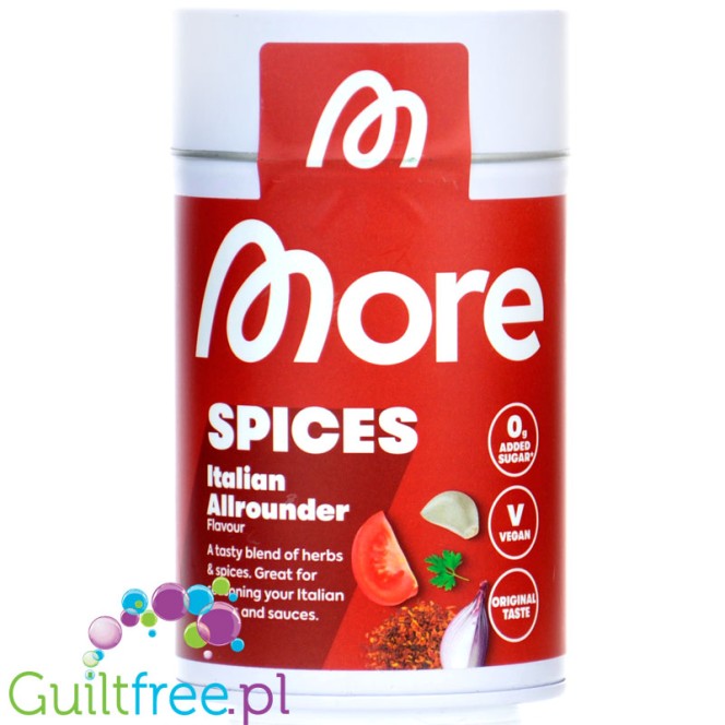 More Nutrition More Spices Italian Allrounder - uniwersalna mieszanka przypraw bez cukru do dań kuchni włoskiej