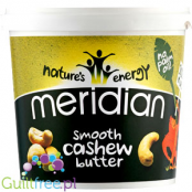 Meridian smooth cashew butter 100% nuts - smoothly ground cashew butter, no added sugar and no salt