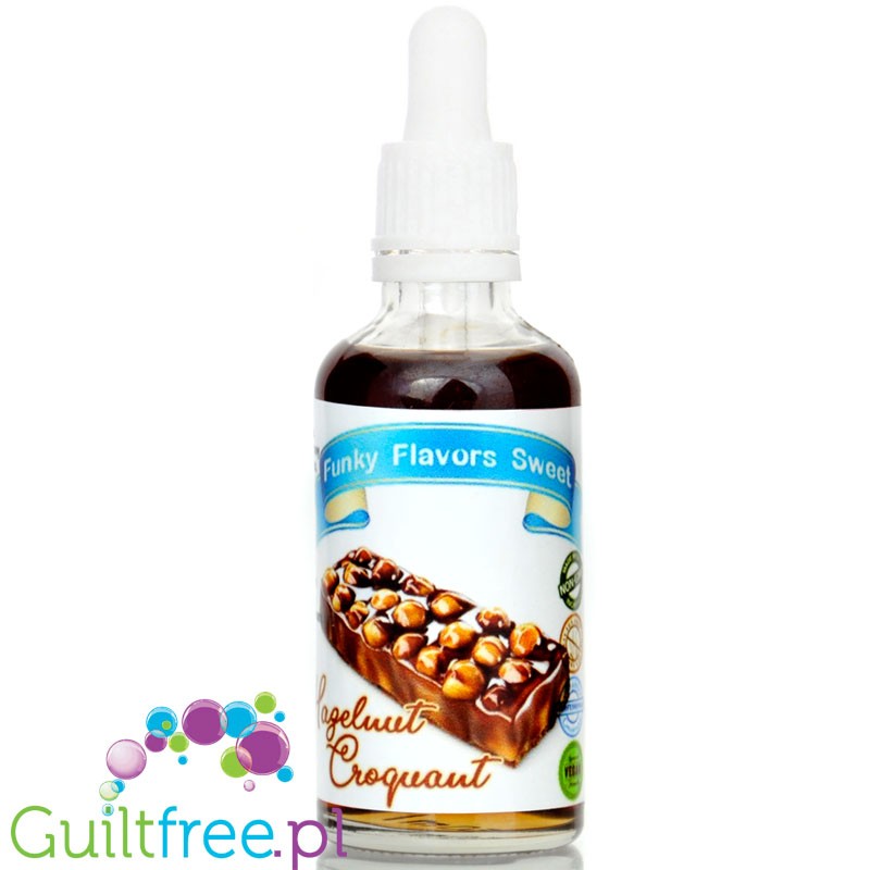 Funky Flavors Sweet Hazelnut Croquant - sweetened flavor with no sugar & no fat, Caramelized Hazelnuts