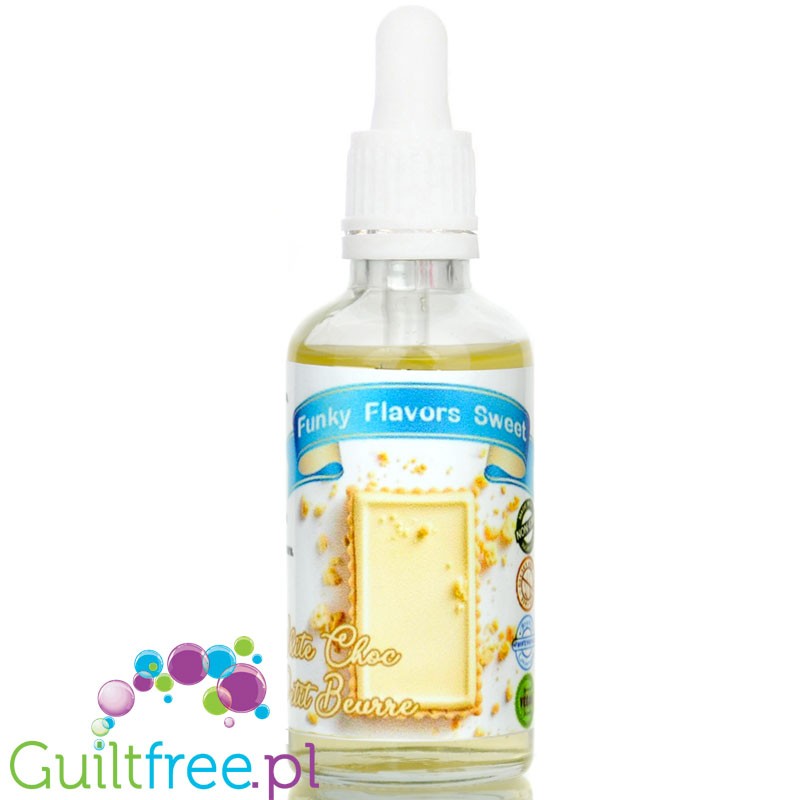 Funky Flavors Sweet White Choc Petit Beurre - sweetened concentrated flavor of butter cookies in white chocolate