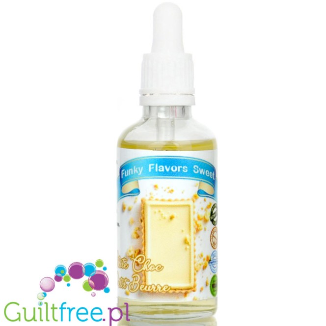 Funky Flavors Sweet White Choc Petit Beurre - sweetened concentrated flavor of butter cookies in white chocolate