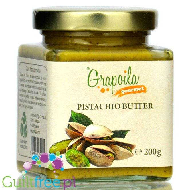 Grapoila Pistachio Butter Raw - raw cold-pressed pistachio paste 100%.