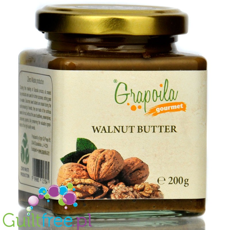 Grapoila Walnut Butter - surowa tłoczona na zimno pasta z orzechów włoskich 100%