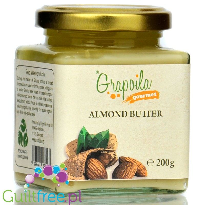 Grapoila Almond Butter - white raw almond butter 100%.