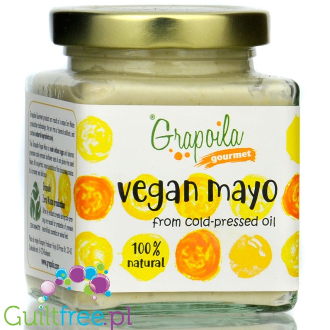 Grapoila Vegan Mayo - wegański majonez bez jaj i mleka z tłoczonego na zimno nierafinowanego oleju