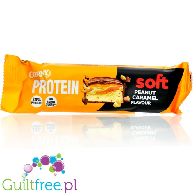 Corny Protein Soft Bar Peanut Caramel - miękki baton białkowy bez dodatku cukru 176kcal