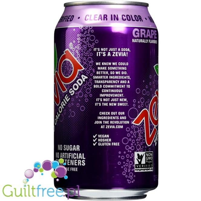 Zevia Grape - a carbonated beverage with a grape