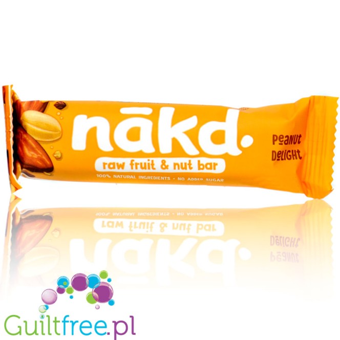 Nakd Peanut Delight Fruit & Nut Bar - wegański baton bez dodatku cukru z solonymi orzechami ziemnymi