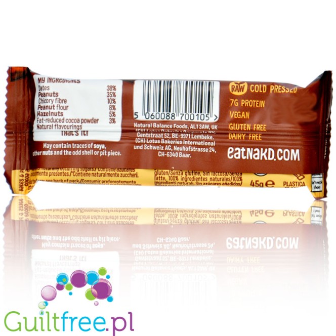 Nakd Protein Cocoa Hazelnut Bar - vegan natural protein bar with chocolate hazelnut flavor