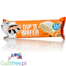 Lenny & Larry's Dip'd Wafer Caramel Macchiato - prebiotic protein wafer 17g protein in thick white chocolate coating