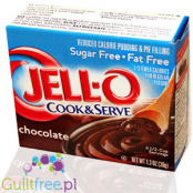 Jell- O Pudding without sugar and no fat with a chocolate flavor