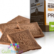Prototoast Cocoa low calories food preparation - Crunchy toast with cocoa and nuts with reduced energy and low carbohydrate cont