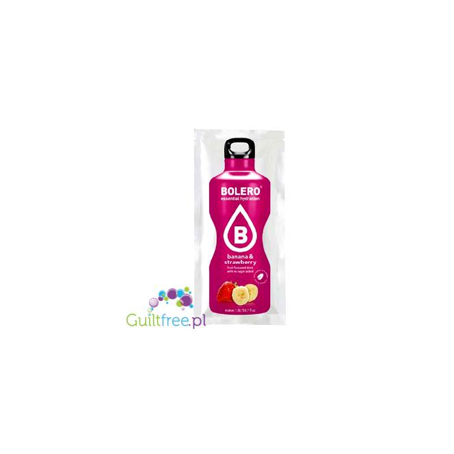 Bolero Instant Fruit Flavored Drink with sweeteners, Banana & Strawberry