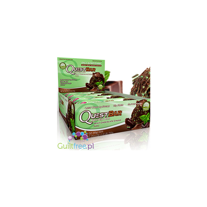 Protein Bar, Mint Chocolate Chunk, 12 Bars, 2.12 oz (60 g) Each