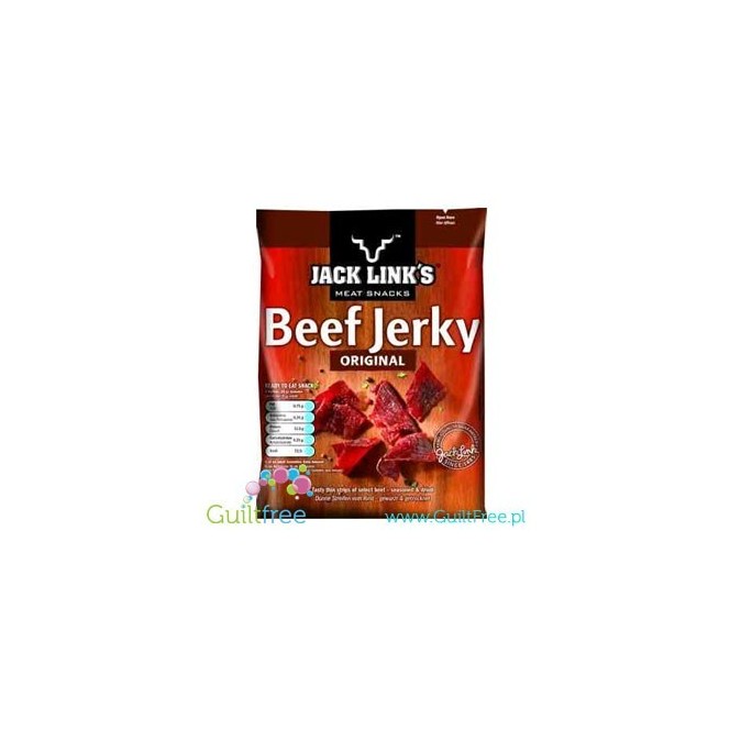Jack Links Beef Jerky Original - dried slices of New Zealand beef in a mixture of original flavor flavors
