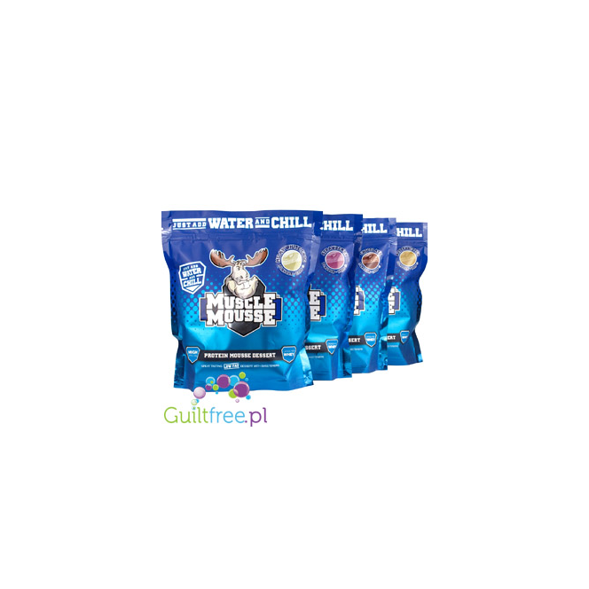 Muscle Mousse® Protein Mousse Dessert Milk White Choc - A high protein, gluten-free dessert blend in the form of white chocolate