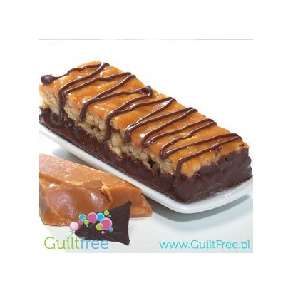 Caramel Delight Flavored Bar - High-protein baked low-carbon bar with no added caramel and peanut-flavored sugar, contains sugar