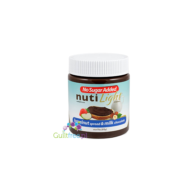 Sugar Free Nuti Light Gluten-Free Hazelnut Spread Milk and Chocolate