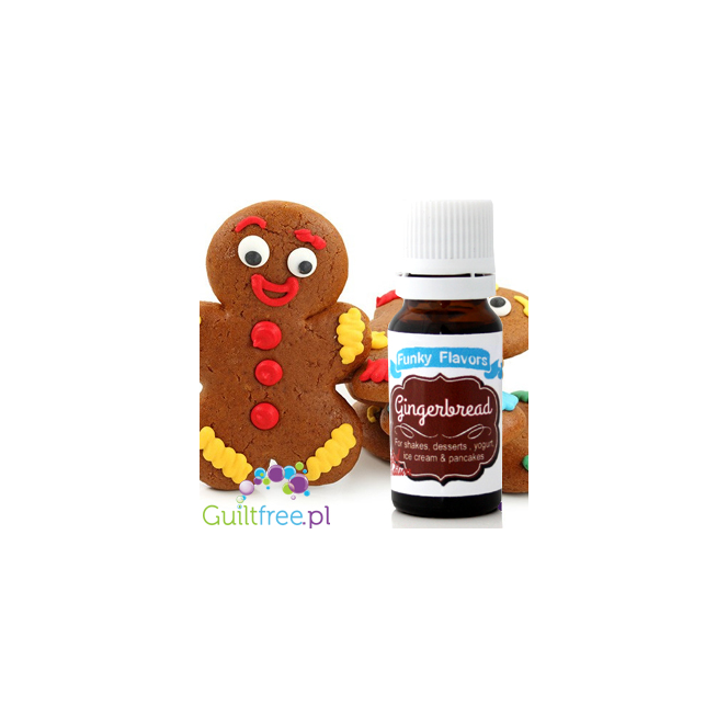 Funky Flavors Gingerbread for shakes, desserts, yogurt, ice cream & pancakes - Sugar-free, gingerbread flavor for cocktails, ice